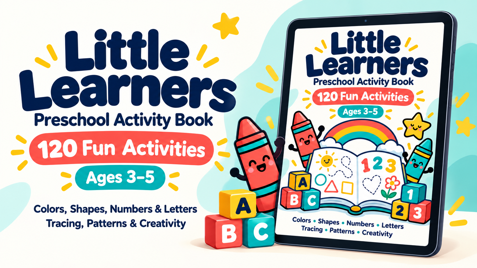 Little Learners Preschool Activity Book Preview